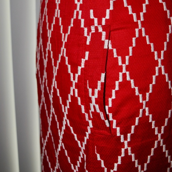 Style & Co. Red & White Pattern Shift Dress - Picture 5 of 8